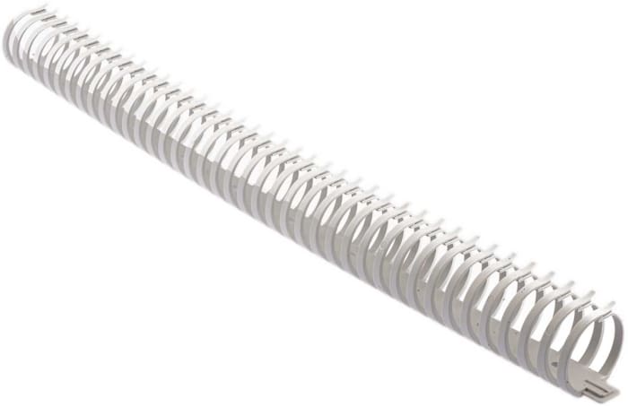 Hager Standard Grey Slotted Flexible Panel Trunking - Flexible Slot, W43 mm x D45mm, L0.5m, Polyamide