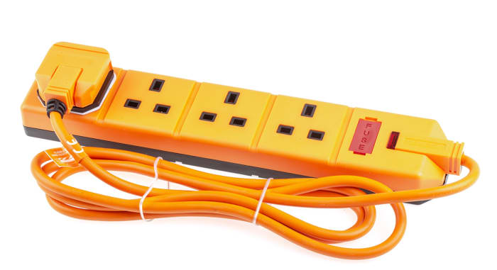 Rallonge électrique RS PRO 2m, 4 prise Type G - Britannique, 13A