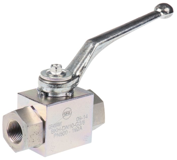 Robinet à bille hydraulique RS PRO, G 3/8, en Acier passivé Zinc