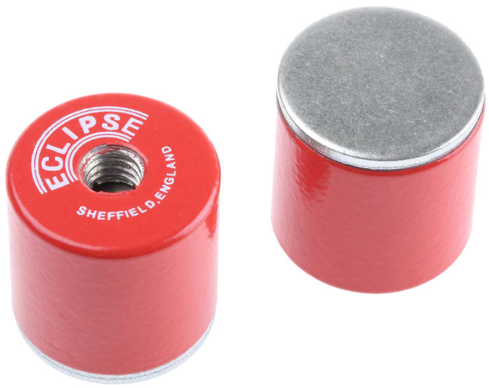 Eclipse Pot Magnet 20.5mm Threaded Hole Aluminium Alloy 4kg Pull