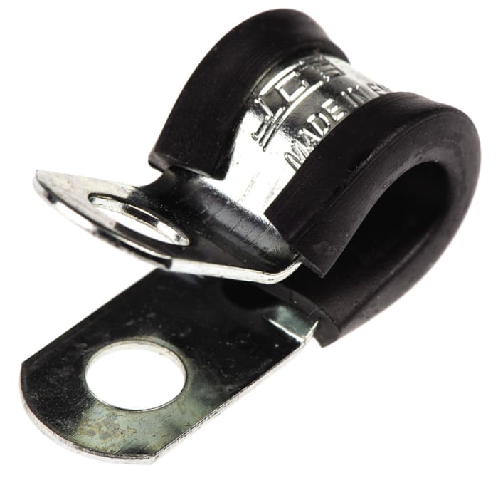 ZnPt steel pipe P-clip,8mm closed dia