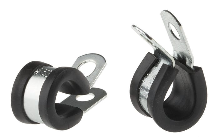 ZnPt steel pipe P-clip,13mm closed dia