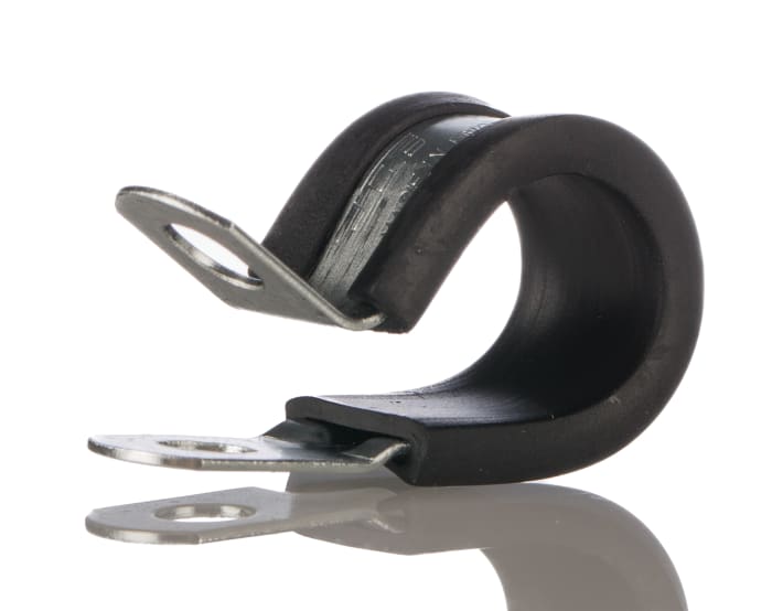 JCS 16mm Black, Zinc Plated Steel P Clip