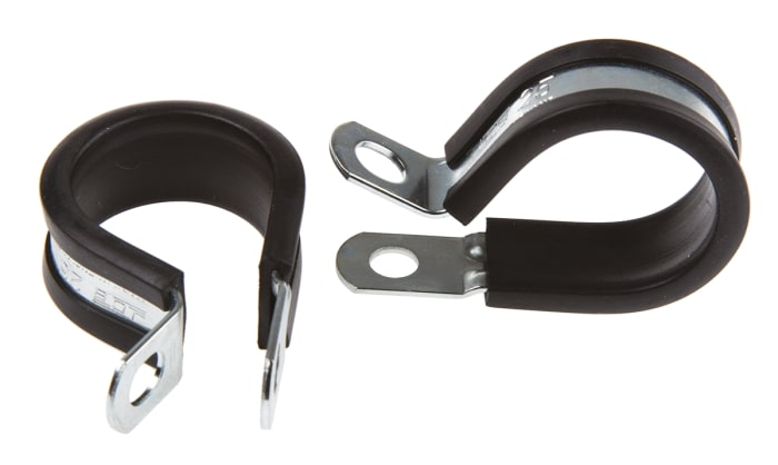 JCS 25mm Black, Zinc Plated Steel P Clip
