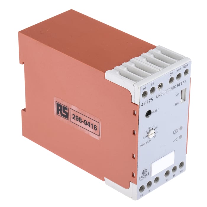 Broyce Control Speed Monitoring Relay, SPDT, DIN Rail