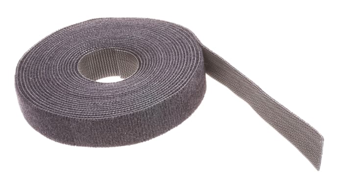 Thomas & Betts Cable Tie, Hook and Loop, 4572mm x 19.05 mm, Black Nylon, Pk-1