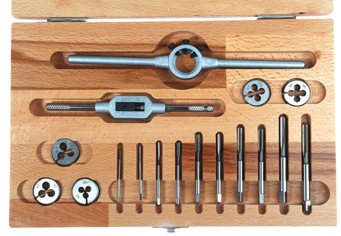 RS PRO RS PRO 12 Piece HSS Thread Tap Die Set M2 M6 Taps