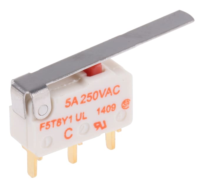 Microrupteur Levier articulé Saia-Burgess, PCB, SPDT, 5 A