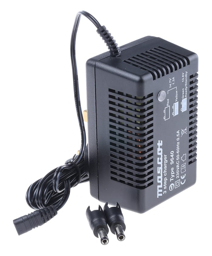 Mascot Battery Charger For Lead Acid 12V 1.3A with UK plug