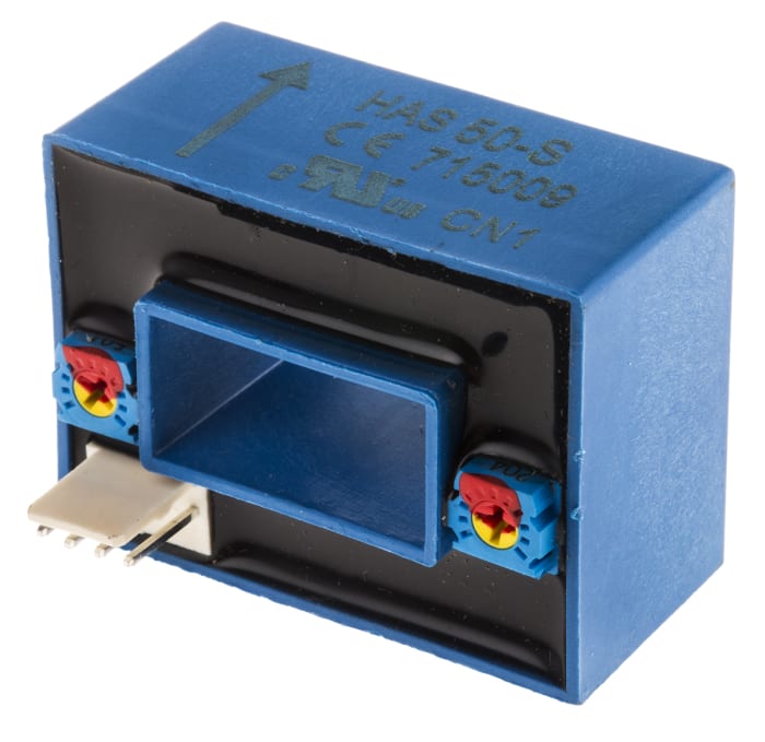 LEM HAS Series Current Transformer, 50A Input, 50:1, 20.4 x 10.4mm Bore, 15 V