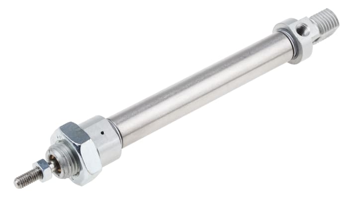 RS PRO Pneumatic Roundline Cylinder 10mm Bore, 50mm Stroke, ISO 6432 Series, Single Acting