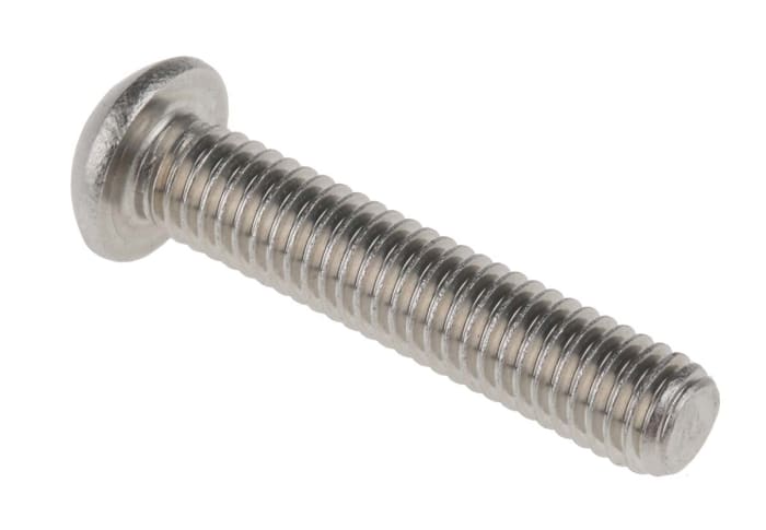 RS PRO Stainless Steel Hex Socket Button Screw, ISO 7380, M6 x 30mm
