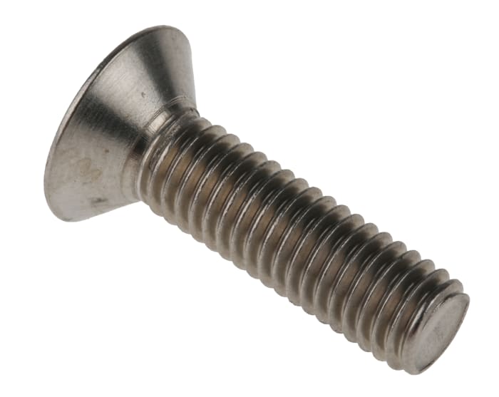 RS PRO Stainless Steel Hex Socket Countersunk Screw, ISO 10642, M8 x 30mm