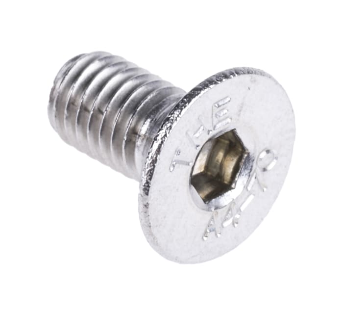 Vis 6 pans à tête fraisée hexagonale, M5 x 10mm, en Acier Inoxydable