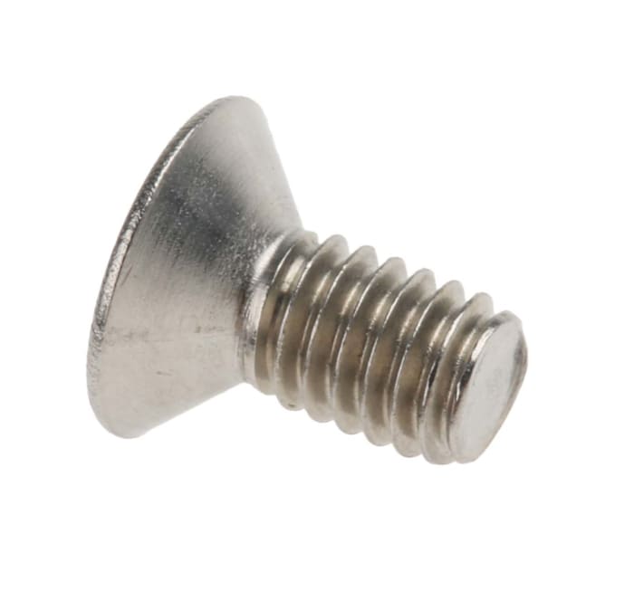 Tornillo Allen de cabeza avellanada RS PRO, M4 x 8mm, paso de rosca 0.7mm, de Acero Inoxidable