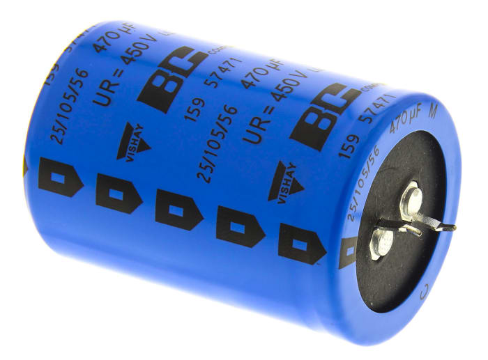 Vishay Alüminyum Elektrolitik Kondansatör, Serisi: 159 PUL-SI 450V dc 470μF, 5000H Ç: 35mm