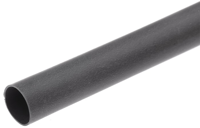 TE Connectivity Halogen Free Heat Shrink Tubing, Black 25.4mm Sleeve Dia. x 1.2m Length 2:1 Ratio, ZH-100 Series