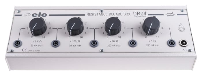 ELC Resistance Decade Box, Resistance Resolution 1Ω, Absolute Maximum Resistance Measurement 11.11kΩ