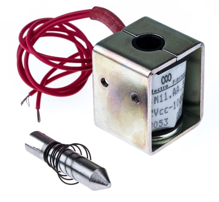 Mecalectro Linear Solenoid, 12 V dc, 1N, 27 x 22 x 20 mm