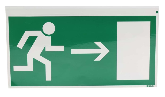 PET Emergency Exit Right Non-Illuminated Emergency Exit Sign