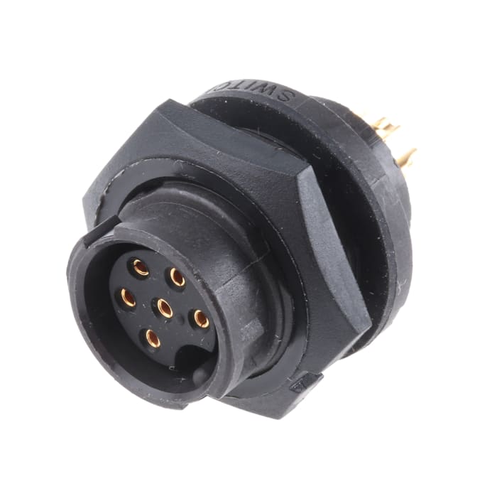 Switchcraft Circular Connector, 6 Contacts, Panel, Standard Connector, Socket, Female, IP68, IP69K, EN3 Series