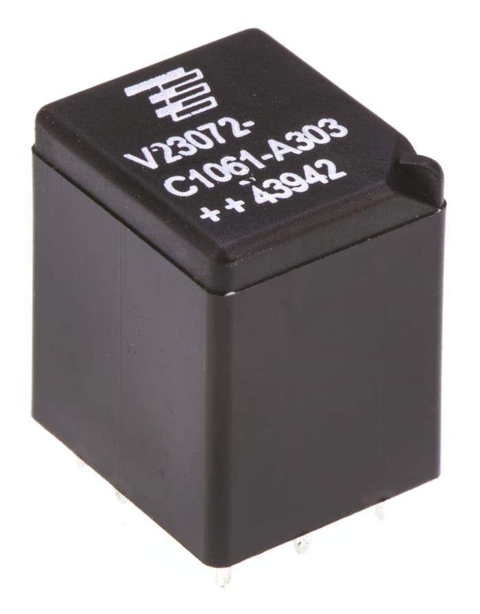 TE Connectivity PCB Mount Non-Latching Relay, 12V dc Coil, 10A Switching Current, SPDT