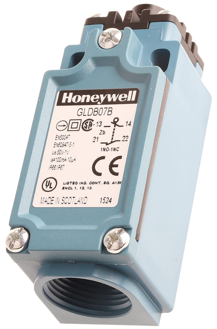 Interrupteur de fin de course Honeywell GLD, Poussoir, NO/NF, 100mA, 50V