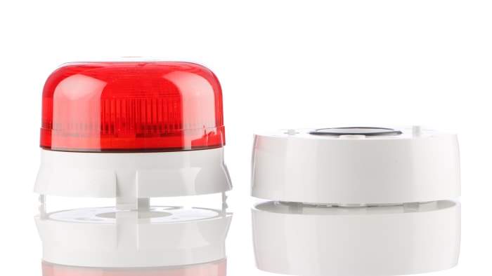Klaxon Flashguard QBS Series Red Flashing Beacon, 12 V dc, 24 V dc, Surface Mount, Xenon Bulb