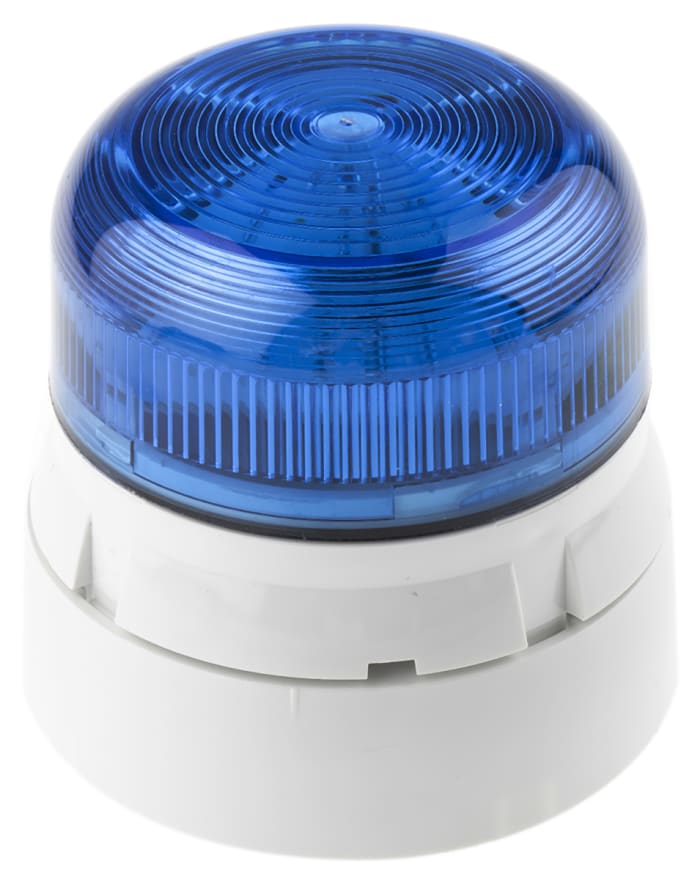 Klaxon Flashguard QBS Series Blue Flashing Beacon, 110 V ac, Surface Mount, Xenon Bulb