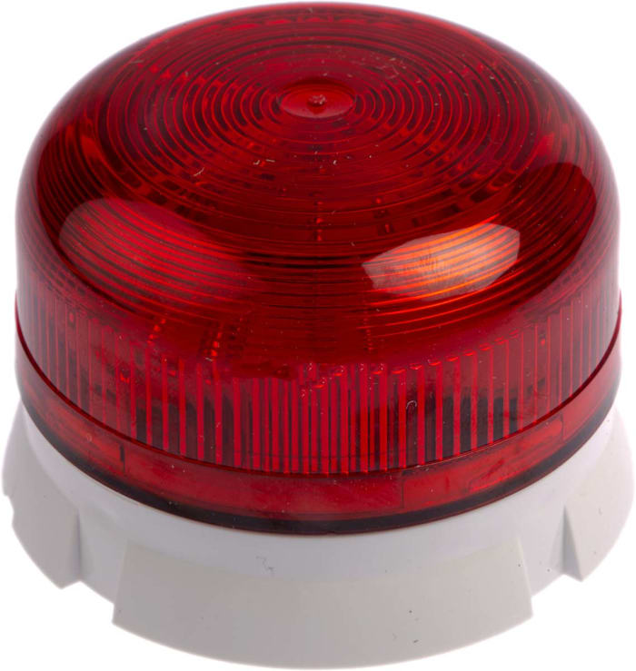 Klaxon Flashguard QBS Series Red Flashing Beacon, 12 V dc, 24 V dc, Surface Mount, Xenon Bulb