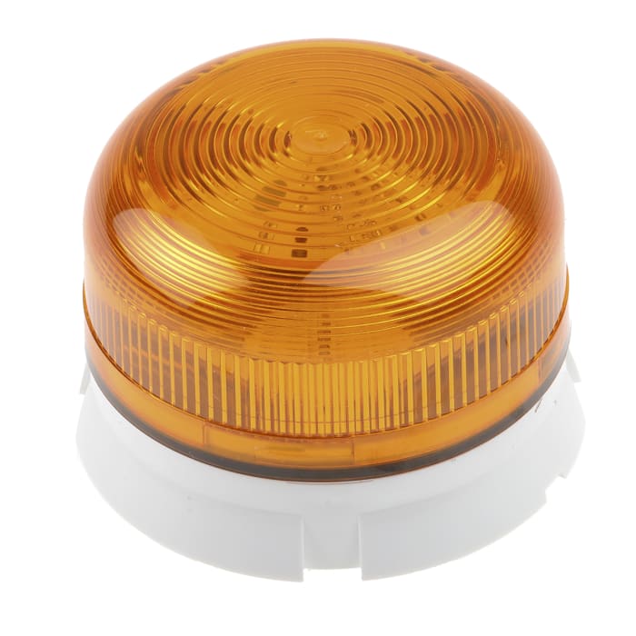 Klaxon Flashguard QBS Series Amber Flashing Beacon, 12 V dc, 24 V dc, Surface Mount, Xenon Bulb
