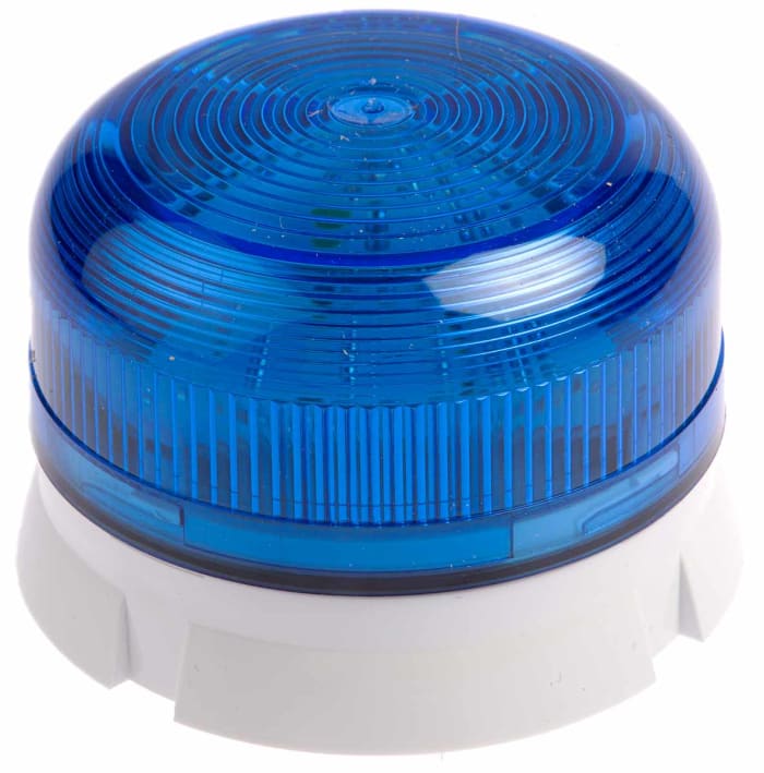 Klaxon Flashguard QBS Series Blue Flashing Beacon, 12 V dc, 24 V dc, Surface Mount, Xenon Bulb