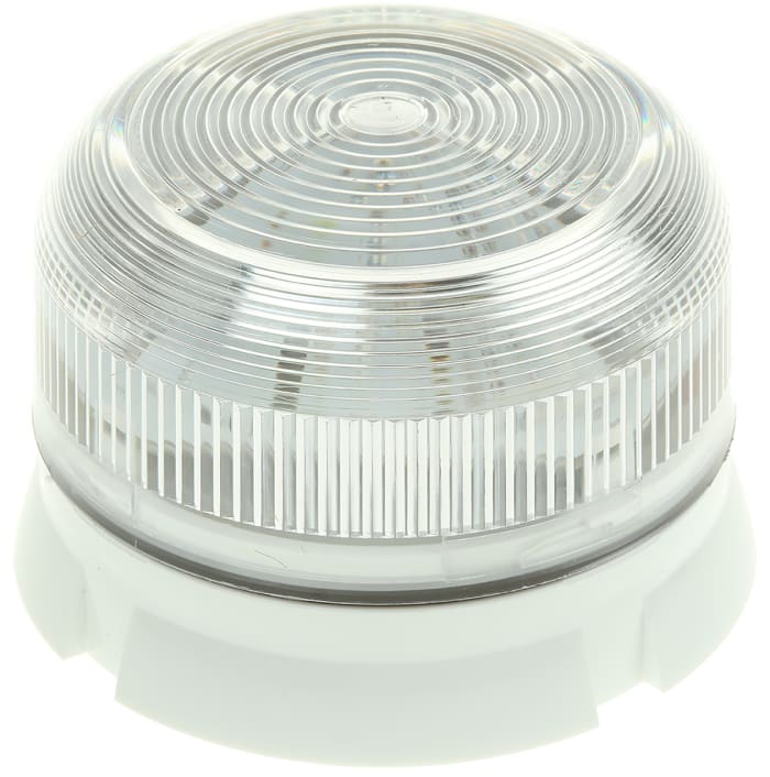 Klaxon Flashguard QBS Series Clear Flashing Beacon, 12 V dc, 24 V dc, Surface Mount, Xenon Bulb