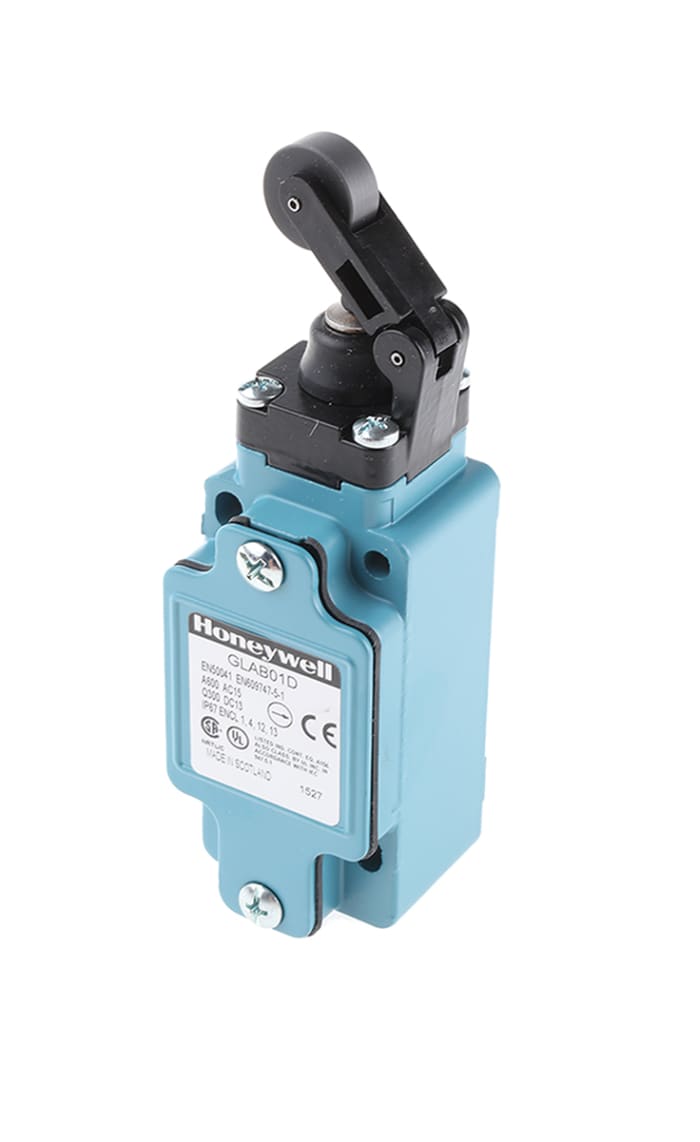 Honeywell GLA Series Roller Lever Limit Switch, NO/NC, IP67, SPDT, Die Cast Zinc Housing, 600V ac Max, 6A Max