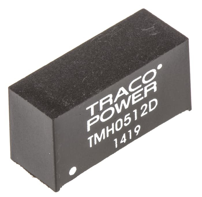TRACOPOWER TMH DC-DC Converter, ±12V dc/ ±80mA Output, 4.5 → 5.5 V dc Input, 2W, Through Hole, +85°C Max Temp