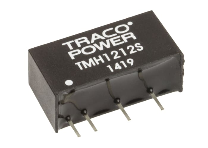TRACOPOWER TMH DC-DC Converter, 12V dc/ 165mA Output, 10.8 → 13.2 V dc Input, 2W, Through Hole, +85°C Max Temp