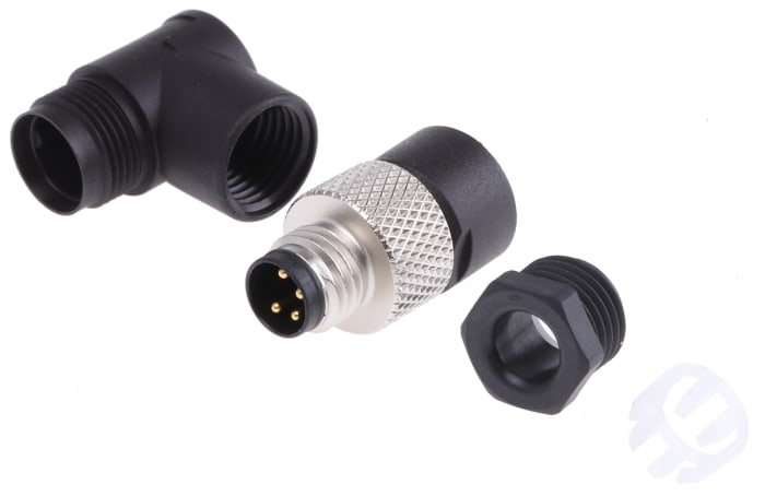 binder Circular Connector, 4 Contacts, Cable Mount, M8 Connector, Plug, Male, IP67, 768 Series