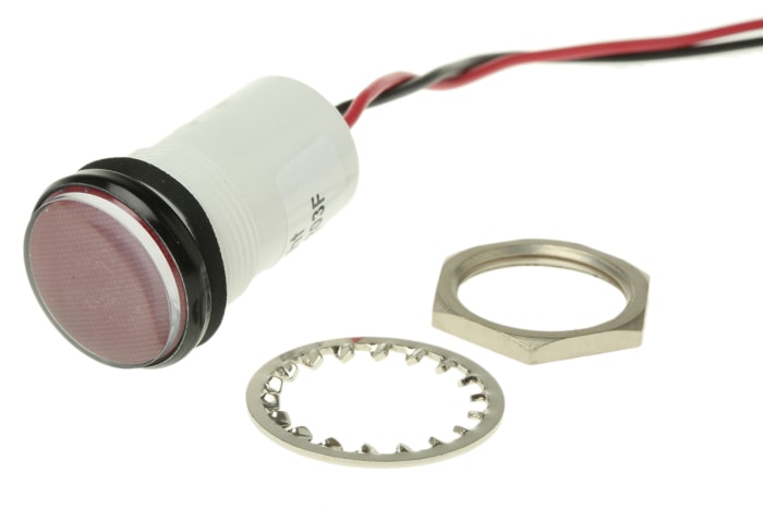 Dialight Red Indicator, 12V dc, Lead Wires Termination