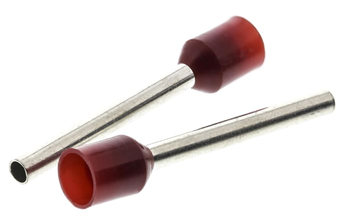 Embout à sertir RS PRO, 1.5mm², Rouge, longueur 18mm