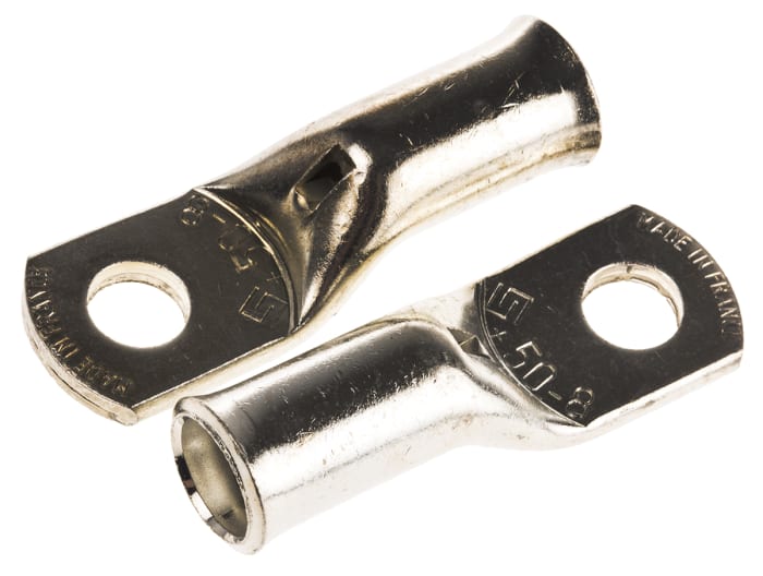 TE Connectivity, XCT Uninsulated Ring Terminal, 8mm Stud Size, 50mm² to 50mm² Wire Size
