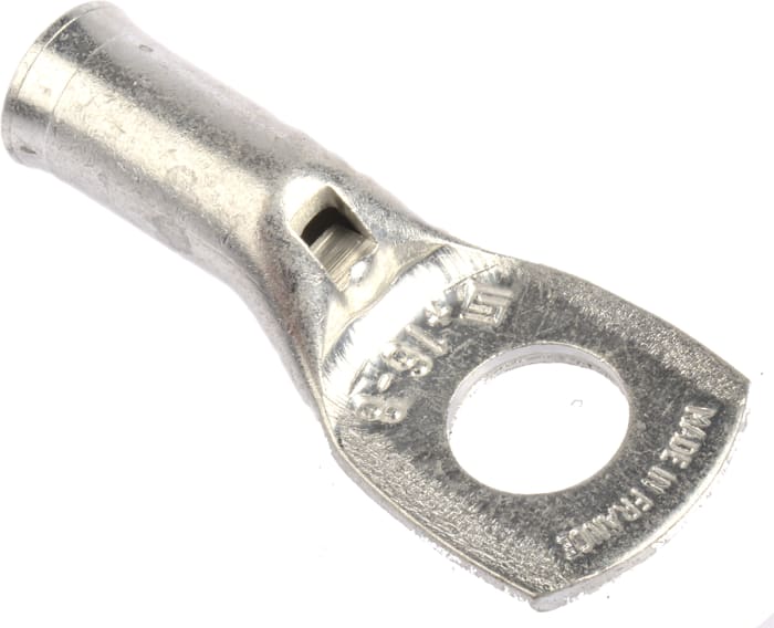 TE Connectivity, XCT Uninsulated Ring Terminal, 8mm Stud Size, 16mm² to 16mm² Wire Size