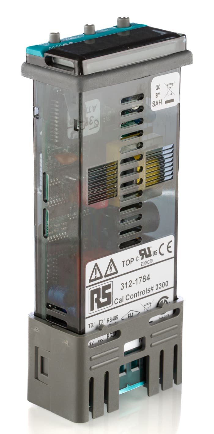 CAL 3300 PID Temperature Controller, 48 x 24 (1/32 DIN)mm, 2 Output Relay, SSD, 100 V ac, 240 V ac Supply Voltage
