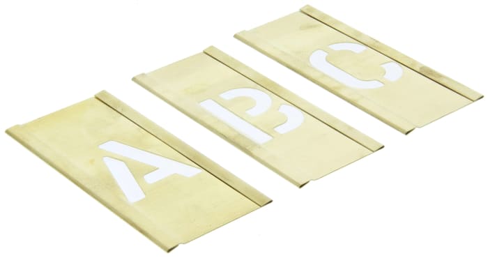 Pochoir Lettres, 25mm en Laiton, lot de 30 pièces