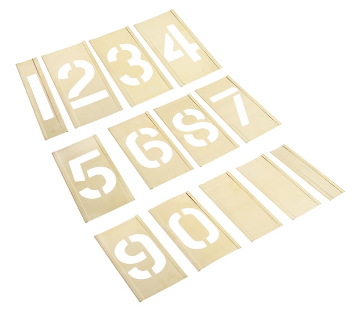 Pochoir Chiffres, 51mm en Laiton, lot de 13 pièces