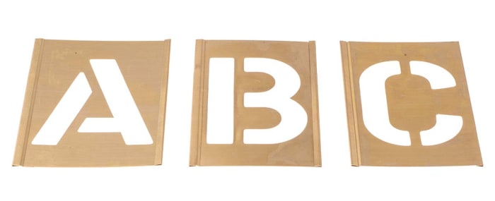 Pochoir Lettres, 76mm en Laiton, lot de 30 pièces