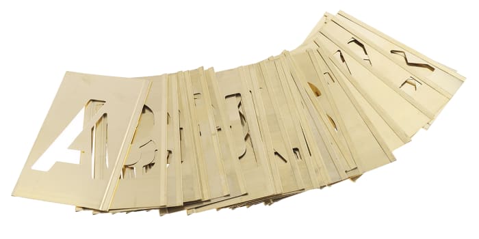 Pochoir Lettres, 51mm en Laiton, lot de 30 pièces