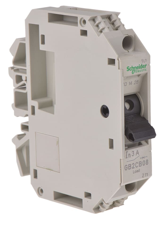 Disjoncteur thermique Schneider Electric GB2, 3A, 1 pôle, 277 V ac, 415V c.a.