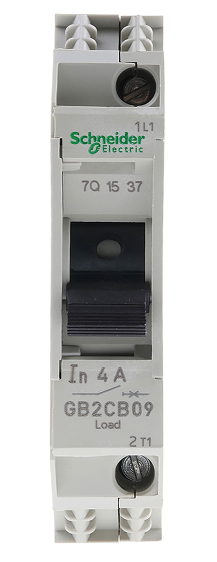 Schneider Electric Thermal Circuit Breaker - GB2  Single Pole 277V ac Voltage Rating DIN Rail Mount, 4A Current Rating