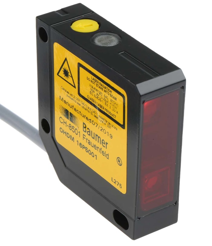 Baumer Diffuse Photoelectric Sensor, Block Sensor, 25 → 300 mm Detection Range