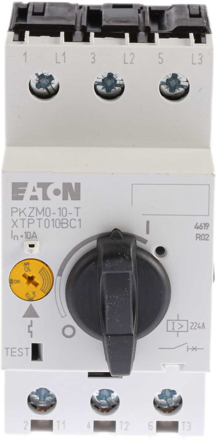 Disjoncteur moteur Eaton 6,3 → 10 A., 690 V c.a.